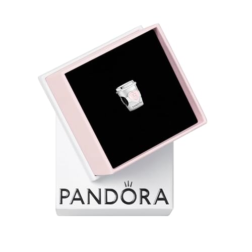 Pandora Take a Break Coffee Cup Charm - Compatible Moments - Sterling Silver Charm - Gift with Gift Box