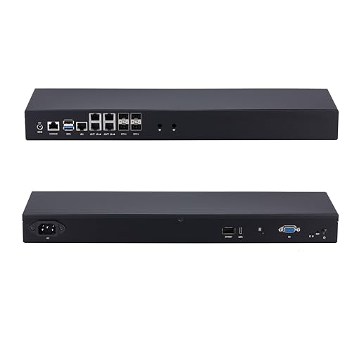 Qotom 1U Firewall Mini Pc Q20352G9 Atom Processor C3908 2.00 GHz,16 Cores (64GB RAM 1T SSD) 5X 2.5G LAN 4X 10GbE SFP+ Router/Firewall/Proxy 24/7