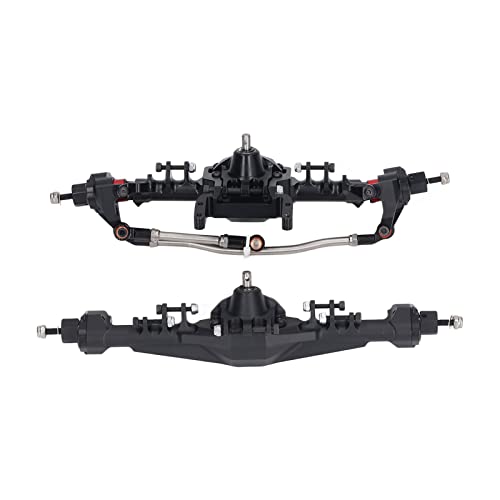 Front Rear Portal Axle Set, 223mm Fit Raised RC Portal Axle for RC Model (Black)