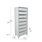 Comfyt White Dresser, Closet Organizers and Storage, Storage Cabinet Bins, Drawers, 8 Shelf Wood Bathroom Office Kitchen Garage Pantry Organizer Chest Shelf Shoe Rack