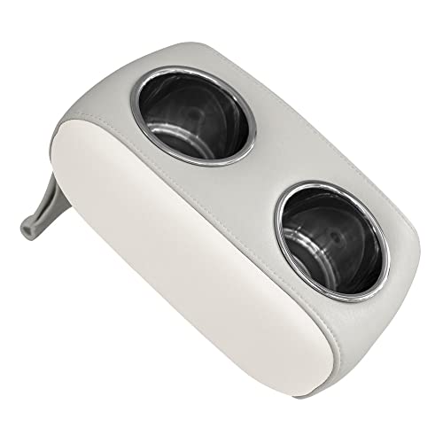 Wise 3059-1882 Pontoon Double Drink Holder with Stainless Steel Cup Holders, Marble / Brite White