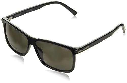 Polaroid Sunglasses Men's PLD 2075/S/X Rectangular Sunglasses, Black/Polarized Gray, 59mm, 13mm