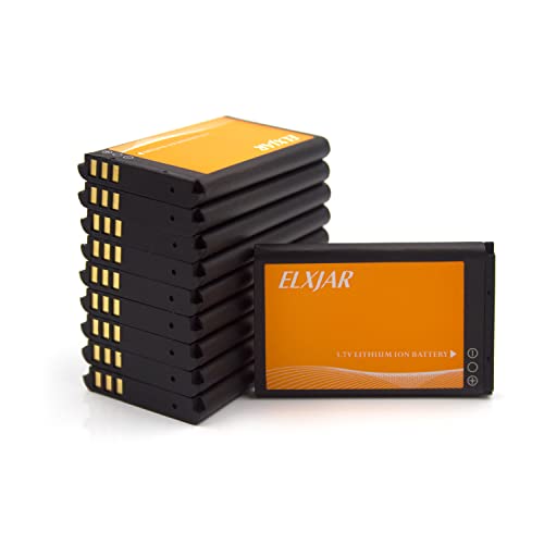 hflexgrad (10-Pack) 3.7V 1100mAh Li-ion Battery Replacement for Retevis RT22 RT22S RT15 RT19 LUITON LT-316 TIDRADIO TD-M8 Zastone X6 WLN KD-C1 Zeadio ZS-B1 Two-Way Radios