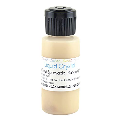 Solar Color Dust Liquid Crystal Thermochromatic (Mood Ring Effect) Ink, 12 Color Change, Sprayable Concentrate, 1oz jar