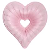 Paris Hilton Heart Shaped Fluted Cake Pan, Cast Aluminum with Clean Ceramic Nonstick Bakeware, Dishwasher Safe, Made without PFAS, PFOA, PFOS & PFTE, 9-Inch, Pink