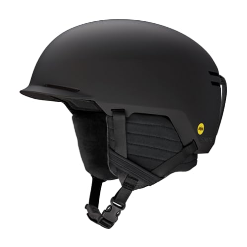 Smith Scout Snow Helmet – Adult Ski & Snowboard Helmet with MIPS Technology, Adjustable Fit, Ear Padding & Ventilation – Head Protection for Men & Women – Matte Black, XL