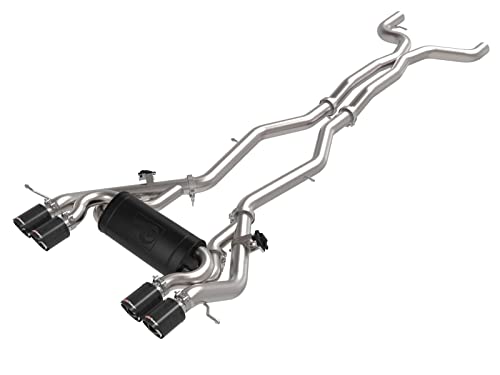 aFe Power MACH Force-Xp 3 IN to 2-1/2 IN Stainless Steel Cat-Back Exhaust System Carbon Fit BMW M3/M4 (G80/82) 21-22 L6-3.0L (tt) S58 49-36351-C