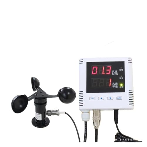 KKKMart 0-60m/s 0-30m/s Wind Speed Sensor 4-20MA Voltage 0-5V RS485 Pulse Output Wind Speed Transmitter Anemometer Aluminum Alloy 0-10V