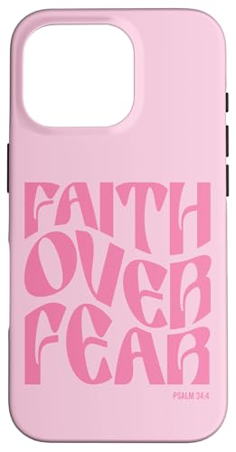 Faith Over Fear Christian Inspirational Worship Bible Verse Case for iPhone 16 Pro