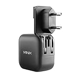 MINIX 66W Turbo 3-Port GaN Wall Charger 2 x USB-C Fast Charging Adapter, 1 x USB-A Quick Charge 3.0, Compatible with MacBook Pro Air, iPad Pro, iPhone 15/13/12 mini/11, Galaxy S9 S8 and More (NEO P1)