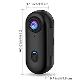 i3 4K Thumb Action Camera, Tiny Size, Mount Anywhere, Small Body Camera with Spring Clip, Portable Vlogging Camera, Hands-Free POV Recording, Helmet Camera for Cycling, Motorcycle (64G-Card, Black)