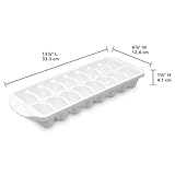 Sterilite Stacking Ice Cube Tray, Save Space and Stack Trays in Freezer - White, 12-Pack