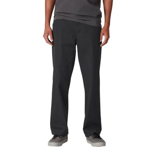 Dickies Men's Skateboarding Regular Fit Twill Pants, Black, 32W x 30L