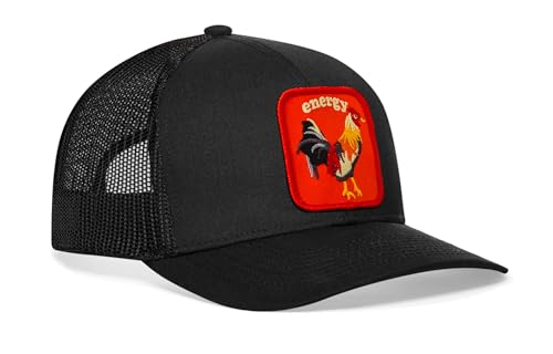 HAKA Rooster Hat – Energy Trucker Hat for Men & Women, Adjustable Baseball Cap, Mesh Snapback, Outdoor Golf Hat - Black