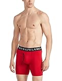 POLO Ralph Lauren Men's 4D Flex Cool Microfiber Boxer Briefs 3-Pack, Long Leg-Charcoal Grey Black, Red Black, Black/Red-3 Pack, Medium