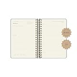 Full Focus Leather Coil Planner by Michael Hyatt - The #1 Daily Planner to Set Annual Goals, Increase Focus, Eliminate Overwhelm, and Achieve Your Biggest Goals - Hardcover (Navy Blue)