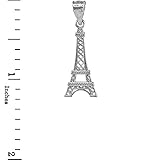 Fine 925 Sterling Silver Eiffel Tower Charm Pendant