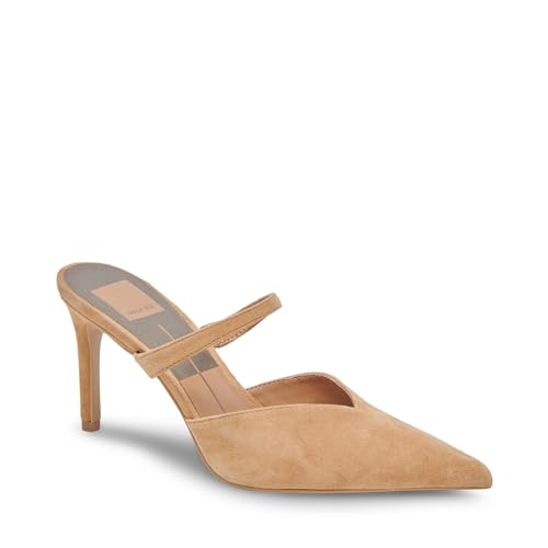 Dolce Vita Women's Kanika Heeled Sandal, TAN Suede, 8