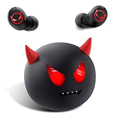 Jinpei Cute Litte Devils Wireless Earphones, Waterproof, CVC 8.0 Noise Cancelling in-Ear erbuds, TWS Stereo Headphones, Built in Mic Headset Premium Sound with Deep Bass,JE-01B_B29