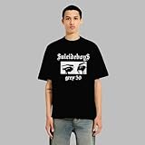 Suicideboys Tee, Unisex Vintage Y2K Oversized Graphic T-Shirt, Streetwear Grunge Style, Relaxed Fit, Retro Aesthetic Design (US, Alpha, Large, Regular, Regular, Black1)