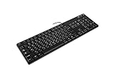 MCSaite Wired Arabic/English Computer Keyboard, Full-Size Keyboard, 104-keys, USB Plug-and-Play, Foldable Stands, Compatible with PC, Laptop