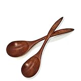 Wood Bowl Japanese Style Solid Wood Bowl Serving Tableware for Rice, Soup, Dip, Coffee, Tea, Decoration 4 Pcs (4 bowls + 4 spoons)