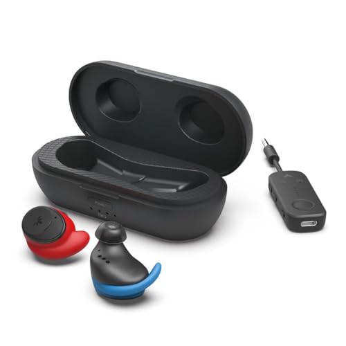 Avantree Sky Ace - Wireless Earbuds with Airplane Adapter for Flight, Plug n Play, Noise Canceling Bluetooth Headphones Compatible with iPhone, Andriod, MacBook, Laptop, AptX Adaptive for Travel