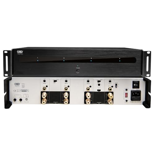 OSD Nero 4-Channel Home Theater Amplifier, (100W @8ohm/ 175W @4ohm), High Power Bridging 400W @8ohm, Class D, Highly Flexible, HTX-4150