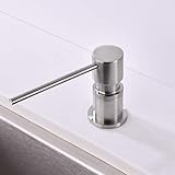 EKRTE Sink Soap Dispensers,Brass Commercial Kitchen Soap Dispenser Liquid Lotion Dish Dispenser Built in Soap Dispenser Brushed Nickel Bathroom Soap Dispensers Pump, Refill from The Top