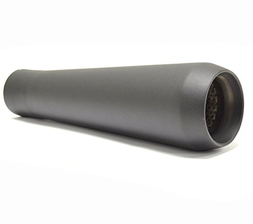 13" Big Mouth Reverse Cone Stainless Steel Muffler Megaphone Black 2.5" Inlet ID by Niche Cycle Supply