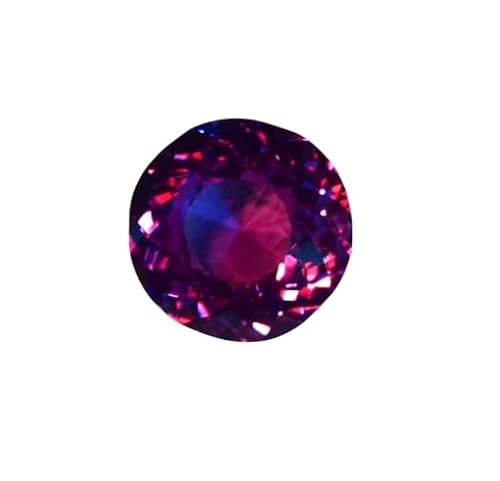 12ct Natural Color Changing GGI Certified Alexandrite Round Cut Loose Gemstone for Jewelry Making