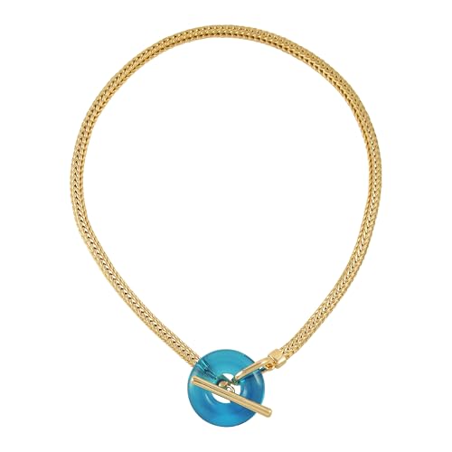 Vince Camuto Goldtone Blue Candy Stone Pendant Necklace