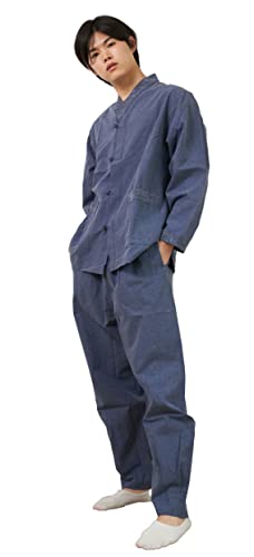 ILLANG Unisex Hanbok Set, Korea Traditional Clothing, Casual Daily Modern Hanbok for Yoga and Meditation, Temple Clothes(LIGHT BLUE,2XL)