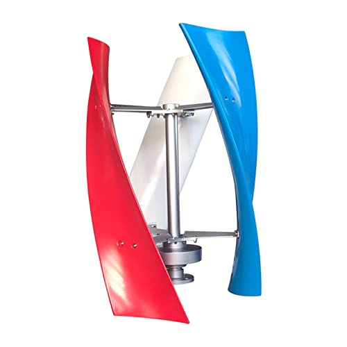 NIVOK 600W High Power Vertical Axis Wind Turbines Turbine Generator, 12v/48v High Strength 3 Blade Fiberglass Turbine Generator Kit, Maglev Home Engineering Wind Turbine 600W-48v