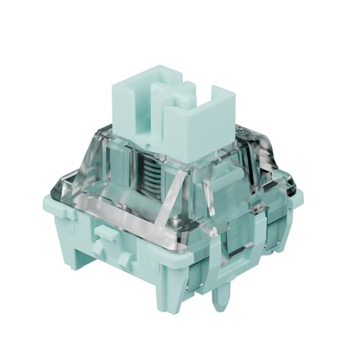 GATERON Magnetic Jade Gaming Keyboard Switches, HiFi Sound Wall Stem Linear Factory Pre-lubed Permanent Magnet Freely Setting Pre-Travel Key Switches for Magnetic Gaming Keyboard(70PCS)