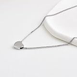 CANDYFANCY Initial Necklace 925 Sterling Silver Letter Pendant Personalized 26 Alphabet Necklace for Women Men (Heart Necklace)