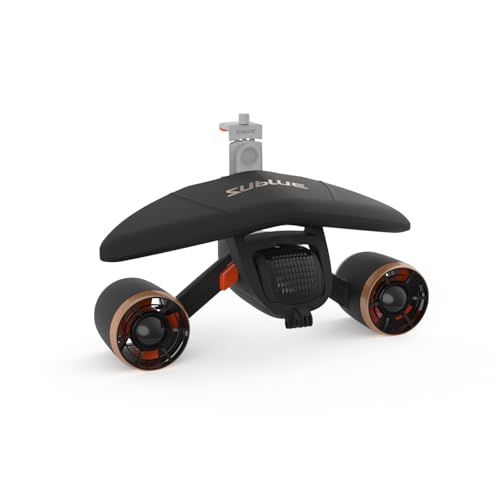 Sublue Mix Pro Underwater Scooter with Smartphone/Action Camera Mount Low Battery Alarm 2 Gear Speed 60 Minutes 40M Dual Motors Swimming Pool Diving Snorkeling Water Scooter for Kids Adults (Black)