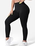 VOYJOY Seamless Leggings for Women High Waist Yoga Pants Scrunch Butt Lifting Elastic Tights