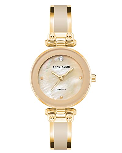 Anne Klein Women's AK/1980TMGB Analog Display Japanese Quartz Beige Watch