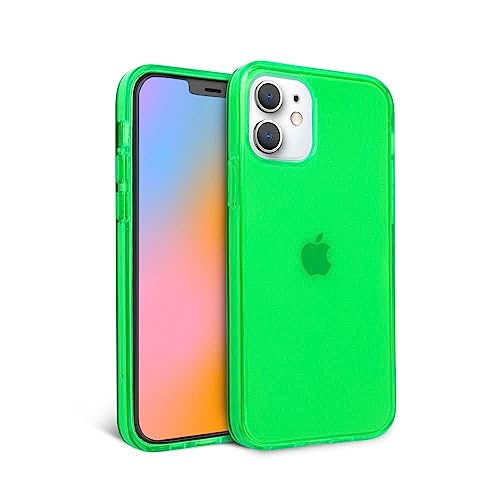 FELONY CASE - iPhone 11 Neon Green Clear Protective Case, TPU and Polycarbonate Shock-Absorbing Bright Cover - Crack Proof with a Gloss Finish - Full iPhone Protection