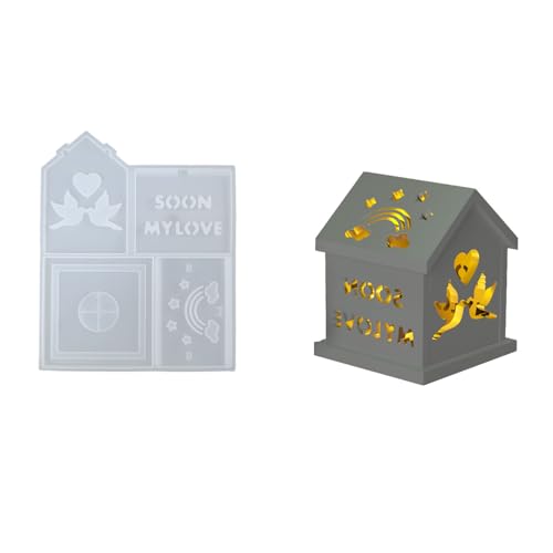 Love and Peace Dove Candle Holder House Silicone Mold, Epoxy Resin & Gypsum Molds for Mini Candle Night Lights and Candle House Decor Ornaments, Ideal for DIY Wax Aromatherapy Crafts (Peace Dove)