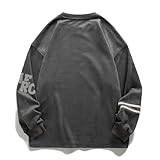 Aelfric Eden Oversized Crewneck Sweatshirts for Men Vintage Graphic Pullover Loose Fit Streetwear Long Sleeve Top