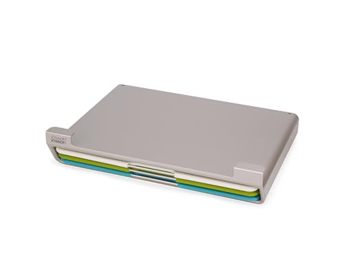 Joseph Joseph Folio Slim 3-piece Under-shelf Kitchen Cutting Board Set, Cupboard storage, fits shelves up to 0.8" thick, Regular (12.5" wide)