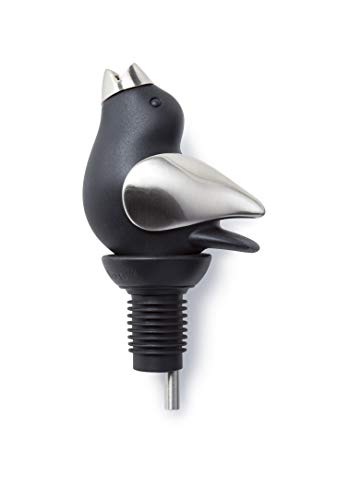 ChirpyTop Wine Pourer - Black and Chrome