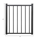 Trex Signature Adjustable Gate with Square Balusters 48" x 36" - Black