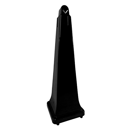 Rubbermaid Commercial Products GroundsKeeper 36" Smoking Receptacle, Black Metal, Outdoor for Parks/Outdoor Shopping Malls/Hotels