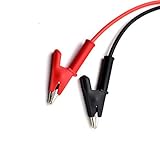 2Pcs 4mm Banana Plug to Alligator Clip Test Lead Wire Cable Set 14AWG for Multimeter Oscilloscope 6 Feet