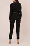 Adrianna Papell Women's Crepe Tuxedo Jumpsuit, Black, 8