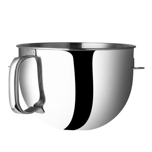 QumCafely Stainless Steel 6 QT Bowl for KitchenAid Lift Stand Mixers - Replacement Bowl Compatible with KitchenAid Stand Mixers