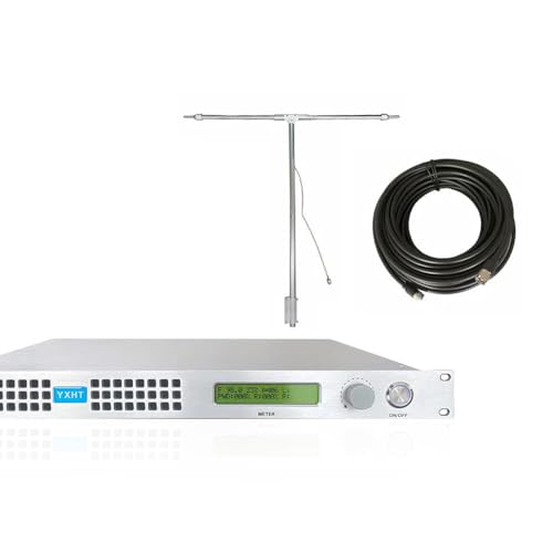 Long Range Professional 200watt FM Broadcast Transmitter Kit for Church Radio Station, FM Stereo Radio Broadcasting Transmitter 200W+Antenna+Cable